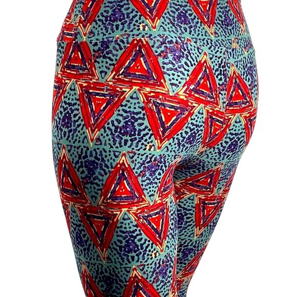 LuLaRoe Buttery Soft Comfort Leggings Size OS 2-10 Greens Rusts Reds Fall Colors - Picture 8 of 16